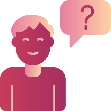 Soru işareti simgesi olan adam 