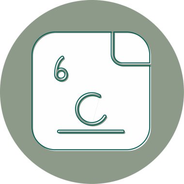 Karbon modern simge, vektör illüstrasyonu