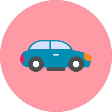 araç web simgesi basit illüstrasyon