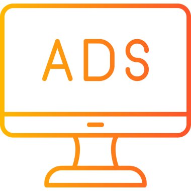 Reklam web simgesi basit illüstrasyon