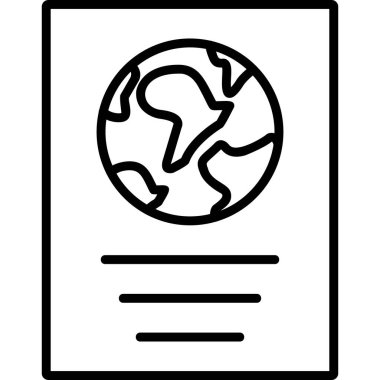 Pasaport simgesi. Basit resimleme 