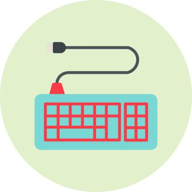 Klavye. Web simgesi basit illüstrasyon 