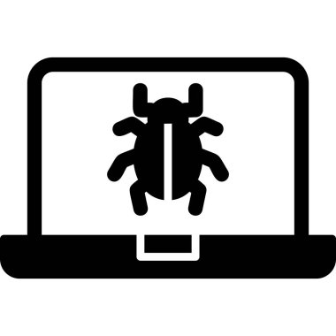 Kötü amaçlı web simgesi basit illüstrasyon