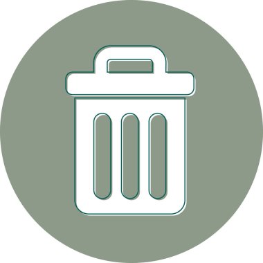 Moda biçimi izole edilmiş arkaplanda çöp kutusu simgesi