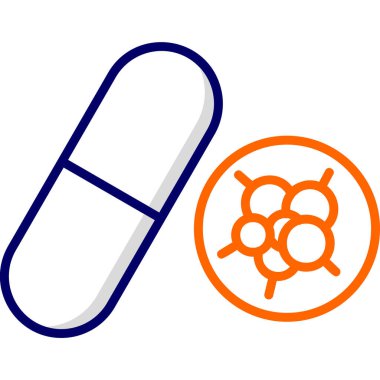 Tıbbi hap vektör simgesi, illüstrasyon 