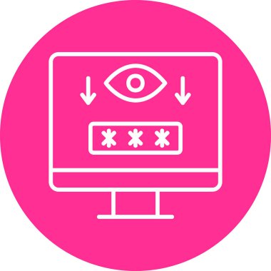 Bilgisayar modern simgesinin vektör illüstrasyonu