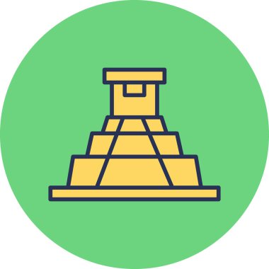 Piramit. Web simgesi basit illüstrasyon