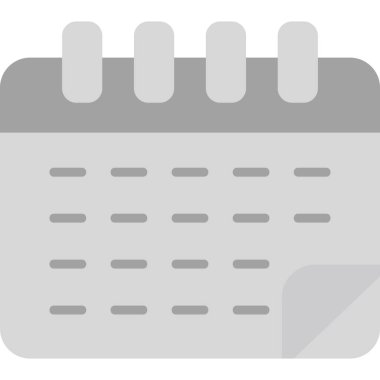 Takvim simgesi, vektör illüstrasyonu basit tasarım