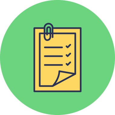 Belge simgesinin vektör illüstrasyonu