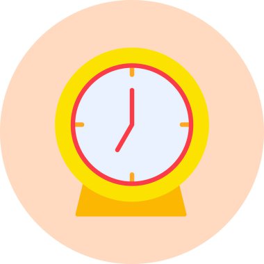 Alarm Saati zamanı, akıllı telefon aygıtının dijital illüstrasyonu 