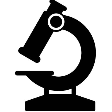 Mikroskop. Web simgesi basit illüstrasyon