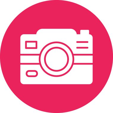 Fotoğraf Kamerası Simgesi. Vektör İllüstrasyonu