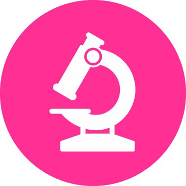 Mikroskop. Web simgesi basit illüstrasyon