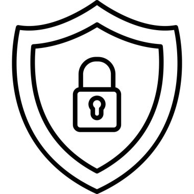 Güvenlik sisteminin vektör çizimi