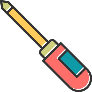 Tornavida. Web simgesi basit illüstrasyon