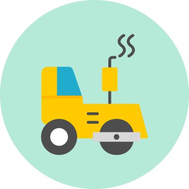vector illustration of construction roller