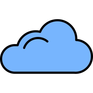vector cloud technology icon illustration