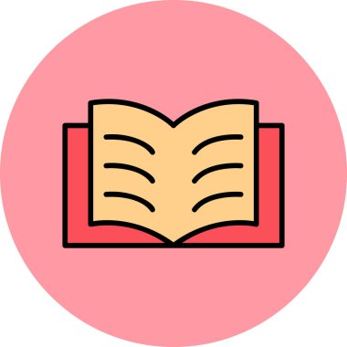 kitap simgesi vektör illüstrasyonu