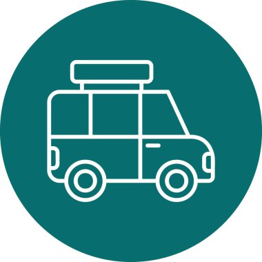 Araba modern simgesi, vektör illüstrasyonu