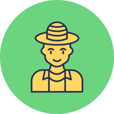 çiftçi ikonu vektör illüstrasyonu