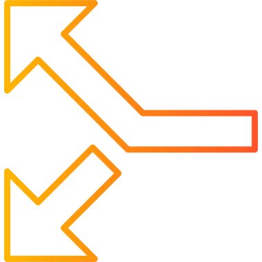 Yol web simgesini böl basit tasarım