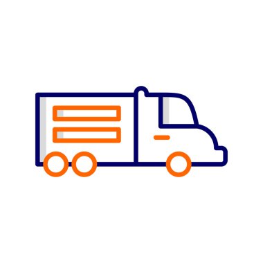 delivery truck icon vector. thin line sign