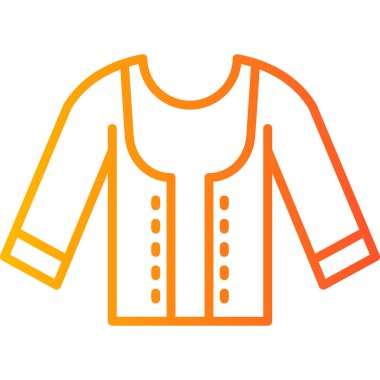 Ceket. Web simgesi basit illüstrasyon