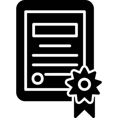 Sertifika. Web simgesi basit tasarım 