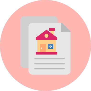 Contract icon, vector illustration simple design