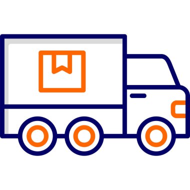 Kamyon soyut simge vektör çizimi