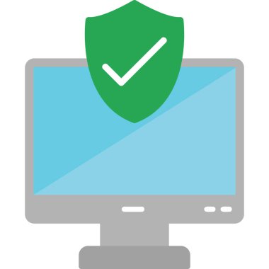 Güvenlik Web simgesi basit illüstrasyon