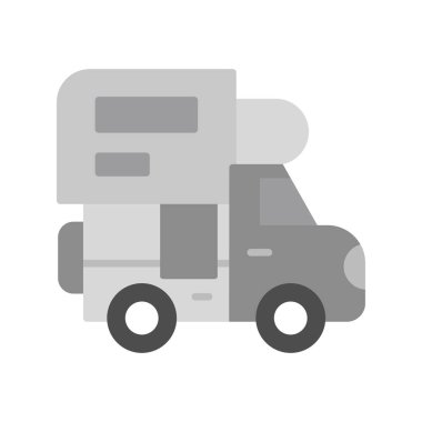 dağıtım kamyonu simgesi, vektör illüstrasyonu