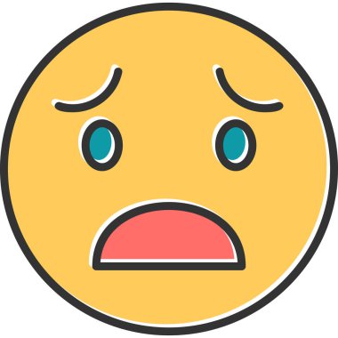 Üzücü modern simge, vektör illüstrasyonu