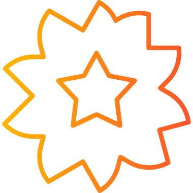 güzel çiçek çizgisi vektör simgesi 