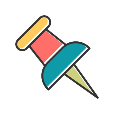 Pin simgesinin vektör illüstrasyonu