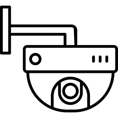 ccTV kamera simgesinin vektör illüstrasyonu