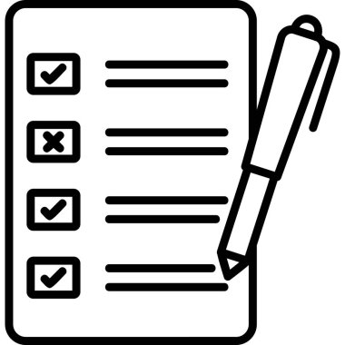 Kontrol listesi. Web simgesi basit illüstrasyon