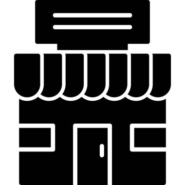 Dükkan. Web simgesi vektör illüstrasyonu