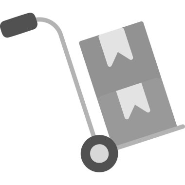 Nakliye paketleri ve kutuları olan bir yük arabası. 