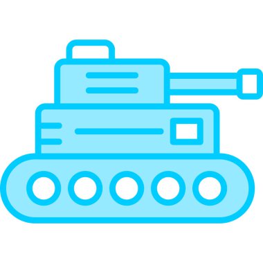 tank. Web simgesi basit illüstrasyon