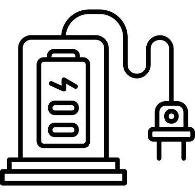 Enerji. Web simgesi basit illüstrasyon