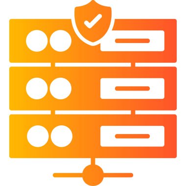 Sunucu. Web simgesi basit illüstrasyon