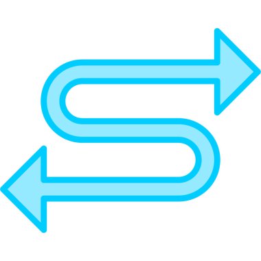 Zigzag Ok simgesi vektör illüstrasyonu