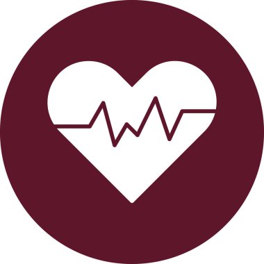 kalp atış hızı ikonu vektör çizimi