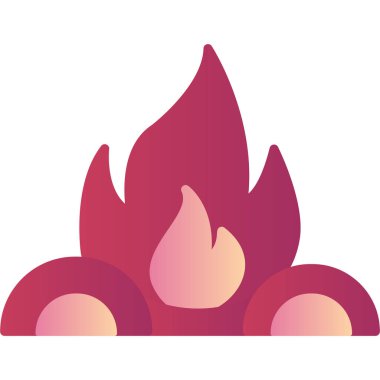 Yangın. Web simgesi basit illüstrasyon