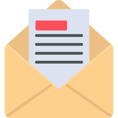 Mektup. Web simgesi basit illüstrasyon