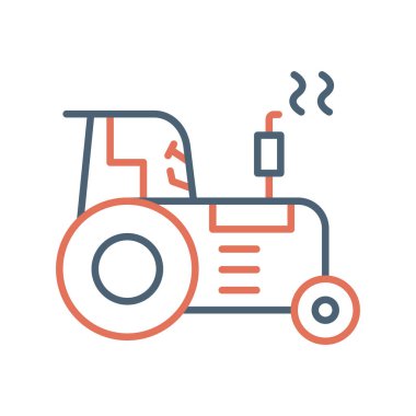 vector illustration of modern icon of tractor