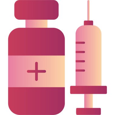 Aşı. Web simgesi vektör illüstrasyonu