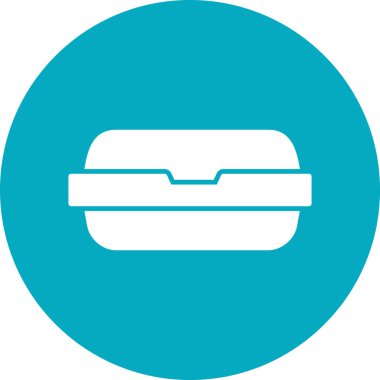 Gıda taşıyıcı düz vektör simgesi