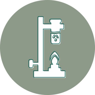 Bunsen Burner web simgesi basit illüstrasyon